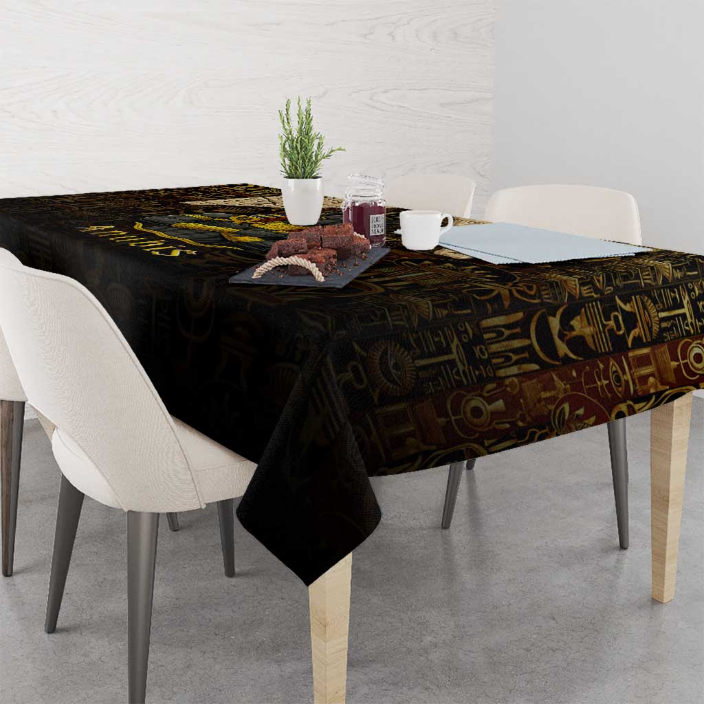 Anubis Egypt Tablecloth with Ancient Hieroglyph Pharaoh Spirit