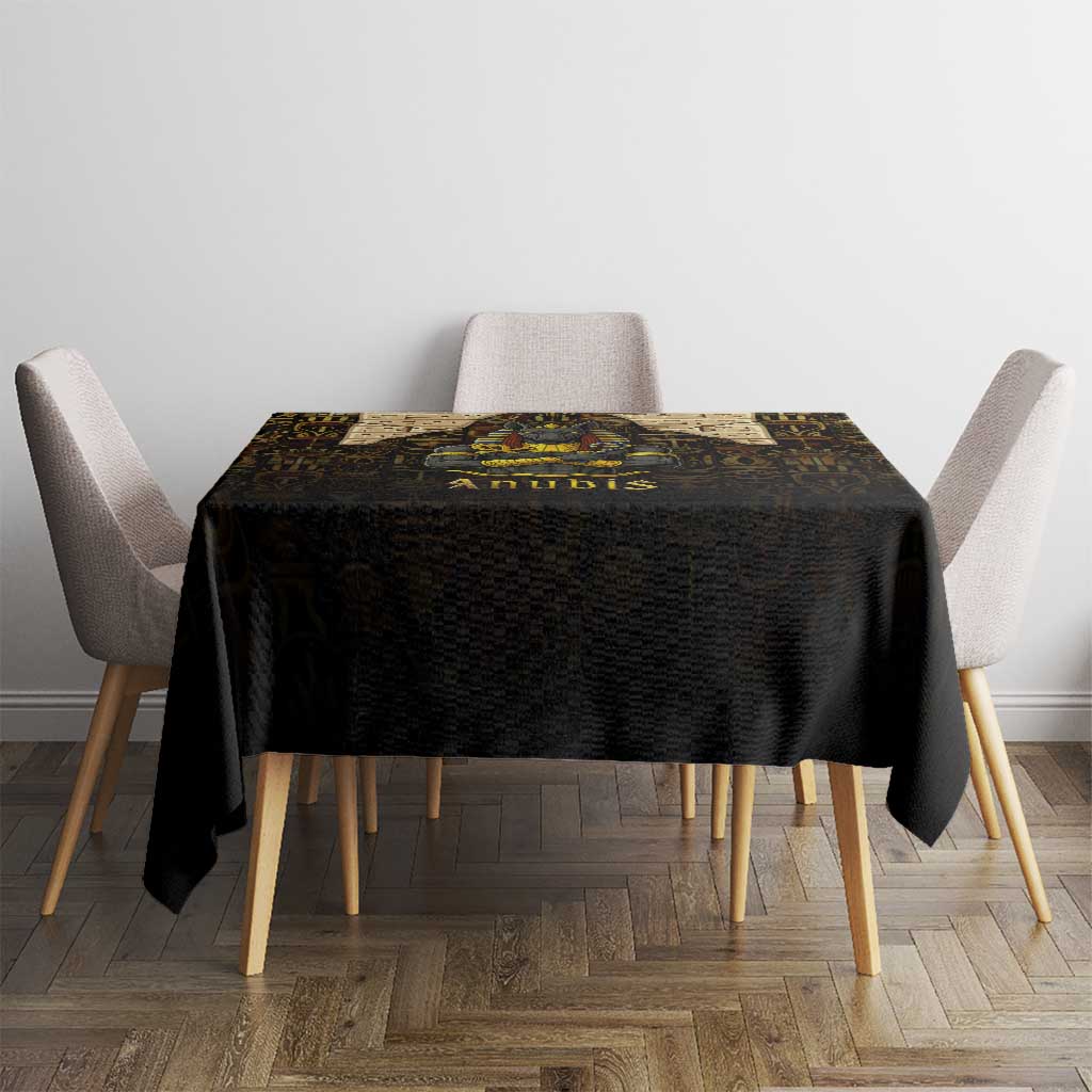 Anubis Egypt Tablecloth with Ancient Hieroglyph Pharaoh Spirit