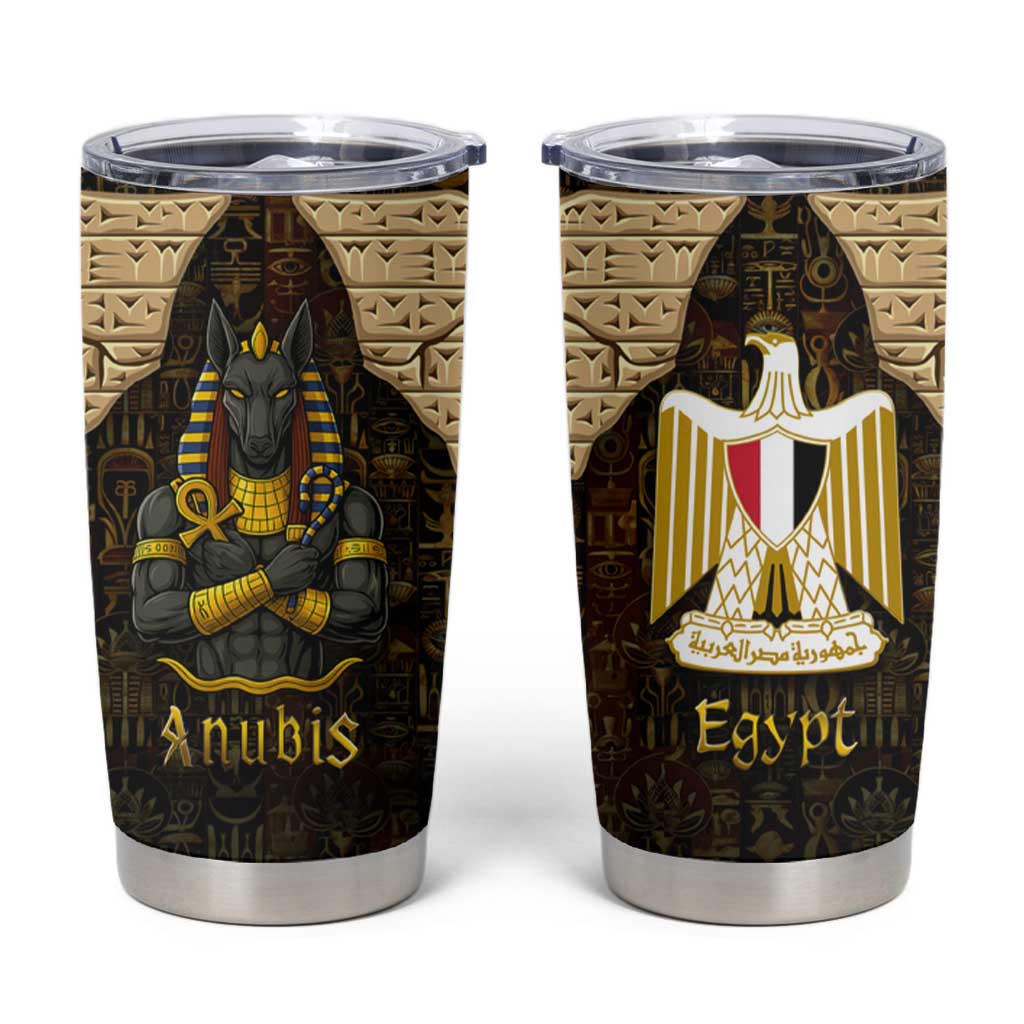 Anubis Egypt Tumbler Cup with Ancient Hieroglyph Pharaoh Spirit