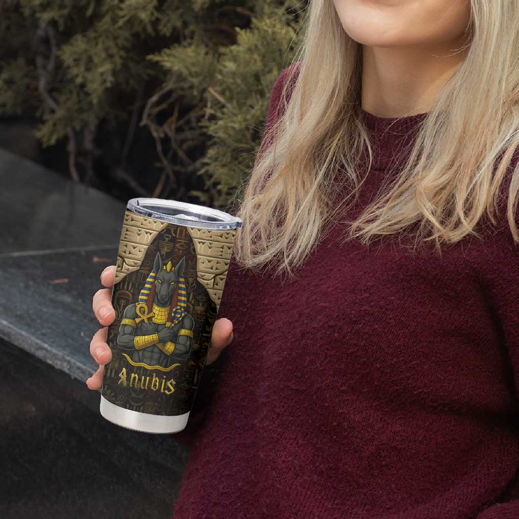 Anubis Egypt Tumbler Cup with Ancient Hieroglyph Pharaoh Spirit