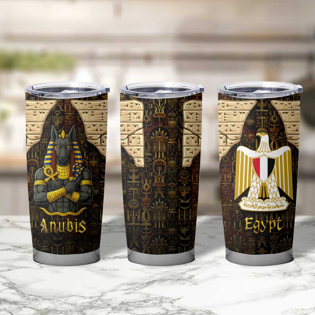 Anubis Egypt Tumbler Cup with Ancient Hieroglyph Pharaoh Spirit
