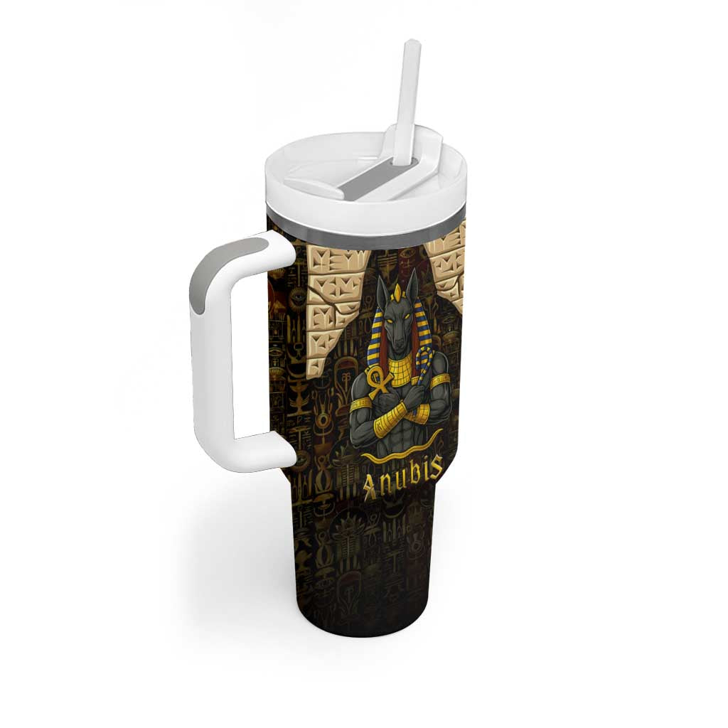 Anubis Egypt Tumbler With Handle with Ancient Hieroglyph Pharaoh Spirit
