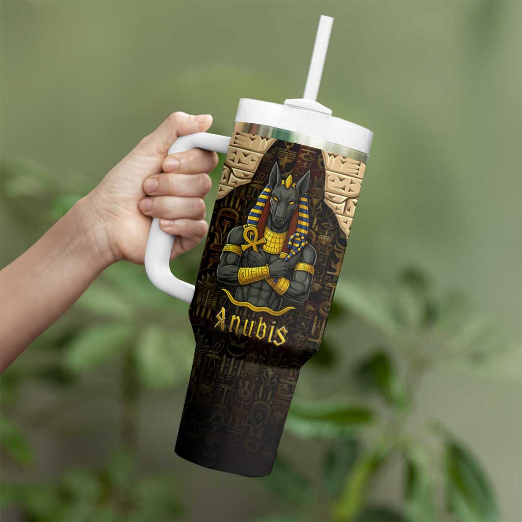Anubis Egypt Tumbler With Handle with Ancient Hieroglyph Pharaoh Spirit