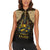 Anubis Egypt Women Sleeveless Polo Shirt with Ancient Hieroglyph Pharaoh Spirit