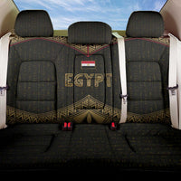 Ankh Eye of Horus Egypt Back Car Seat Cover with Ancient Black Gold Hieroglyph Spirit