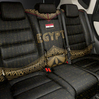Ankh Eye of Horus Egypt Back Car Seat Cover with Ancient Black Gold Hieroglyph Spirit