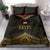 Ankh Eye of Horus Egypt Bedding Set with Ancient Black Gold Hieroglyph Spirit