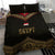 Ankh Eye of Horus Egypt Bedding Set with Ancient Black Gold Hieroglyph Spirit
