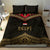 Ankh Eye of Horus Egypt Bedding Set with Ancient Black Gold Hieroglyph Spirit