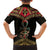 Ankh Eye of Horus Egypt Family Matching Summer Maxi Dress and Hawaiian Shirt with Ancient Black Gold Hieroglyph Spirit