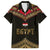 Ankh Eye of Horus Egypt Family Matching Summer Maxi Dress and Hawaiian Shirt with Ancient Black Gold Hieroglyph Spirit