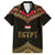Ankh Eye of Horus Egypt Hawaiian Shirt with Ancient Black Gold Hieroglyph Spirit