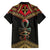 Ankh Eye of Horus Egypt Hawaiian Shirt with Ancient Black Gold Hieroglyph Spirit