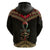 Ankh Eye of Horus Egypt Hoodie with Ancient Black Gold Hieroglyph Spirit