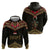 Ankh Eye of Horus Egypt Hoodie with Ancient Black Gold Hieroglyph Spirit