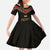 Ankh Eye of Horus Egypt Kid Short Sleeve Dress with Ancient Black Gold Hieroglyph Spirit