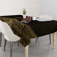 Ankh Eye of Horus Egypt Tablecloth with Ancient Black Gold Hieroglyph Spirit