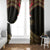 Ankh Eye of Horus Egypt Window Curtain with Ancient Black Gold Hieroglyph Spirit