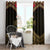 Ankh Eye of Horus Egypt Window Curtain with Ancient Black Gold Hieroglyph Spirit