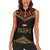 Ankh Eye of Horus Egypt Women Sleeveless Polo Shirt with Ancient Black Gold Hieroglyph Spirit