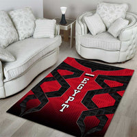 Egypt Flag Emblem Area Rug with Red Black Bold Spirit