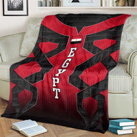Egypt Flag Emblem Blanket with Red Black Bold Spirit