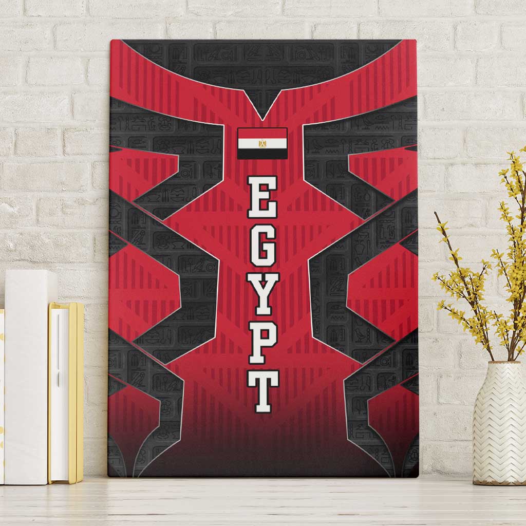 Egypt Flag Emblem Canvas Wall Art with Red Black Bold Spirit