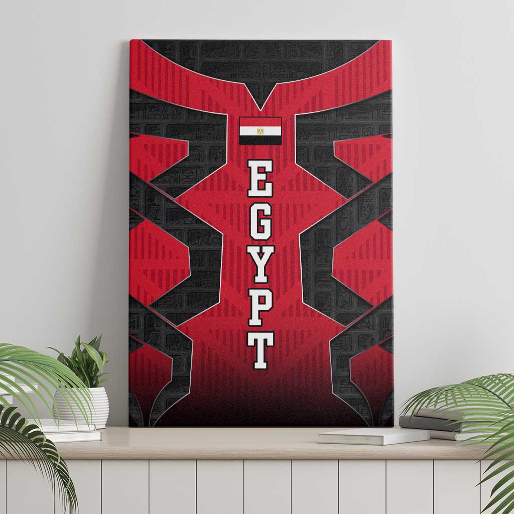 Egypt Flag Emblem Canvas Wall Art with Red Black Bold Spirit