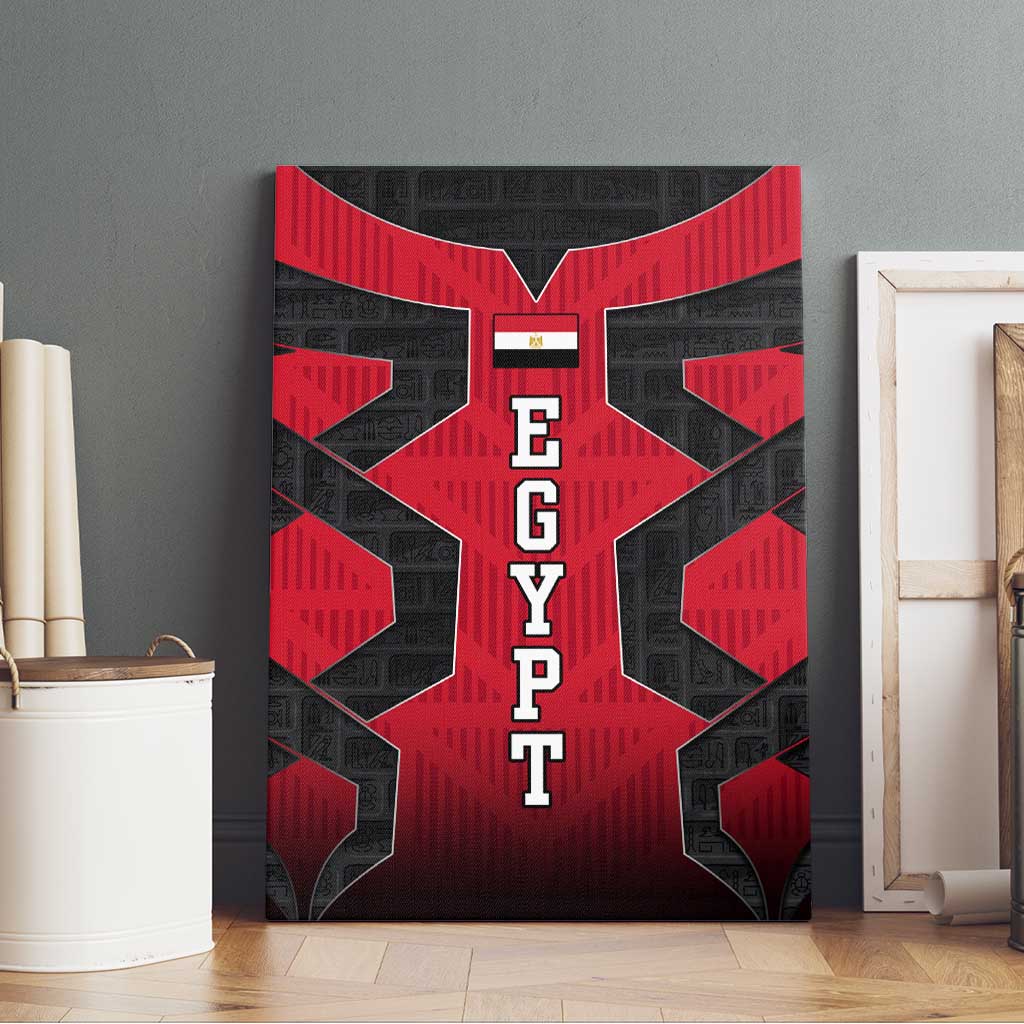 Egypt Flag Emblem Canvas Wall Art with Red Black Bold Spirit