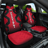 Egypt Flag Emblem Car Seat Cover with Red Black Bold Spirit