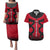 Egypt Flag Emblem Couples Matching Puletasi and Hawaiian Shirt with Red Black Bold Spirit