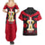 Egypt Flag Emblem Couples Matching Summer Maxi Dress and Hawaiian Shirt with Red Black Bold Spirit