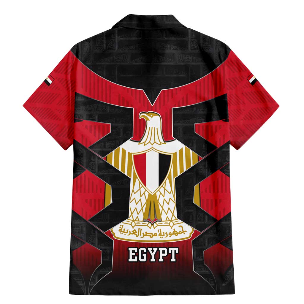 Egypt Flag Emblem Family Matching Mermaid Dress and Hawaiian Shirt with Red Black Bold Spirit