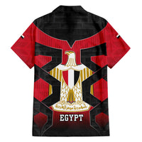 Egypt Flag Emblem Family Matching Short Sleeve Bodycon Dress and Hawaiian Shirt with Red Black Bold Spirit