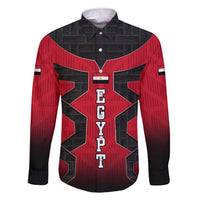 Egypt Flag Emblem Family Matching Short Sleeve Bodycon Dress and Hawaiian Shirt with Red Black Bold Spirit