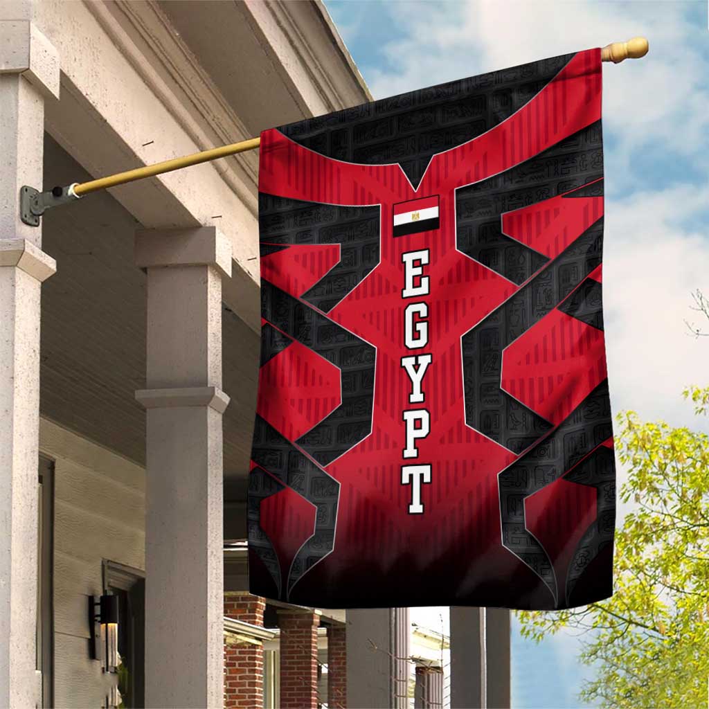 Egypt Flag Emblem Garden Flag with Red Black Bold Spirit