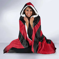 Egypt Flag Emblem Hooded Blanket with Red Black Bold Spirit