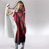 Egypt Flag Emblem Hooded Blanket with Red Black Bold Spirit
