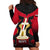 Egypt Flag Emblem Hoodie Dress with Red Black Bold Spirit