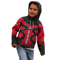 Egypt Flag Emblem Kid Hoodie with Red Black Bold Spirit