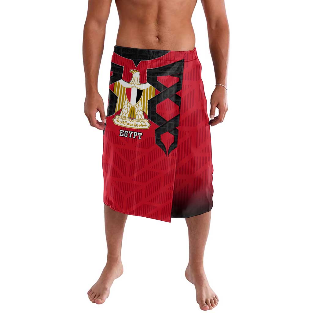 Egypt Flag Emblem Lavalava with Red Black Bold Spirit