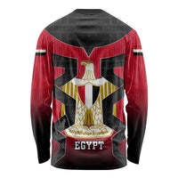 Egypt Flag Emblem Long Sleeve Shirt with Red Black Bold Spirit