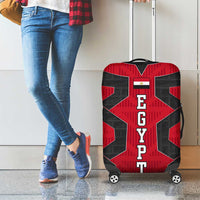 Egypt Flag Emblem Luggage Cover with Red Black Bold Spirit
