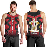 Egypt Flag Emblem Men Tank Top with Red Black Bold Spirit