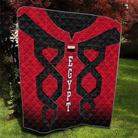 Egypt Flag Emblem Quilt with Red Black Bold Spirit
