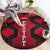 Egypt Flag Emblem Round Carpet with Red Black Bold Spirit