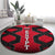 Egypt Flag Emblem Round Carpet with Red Black Bold Spirit
