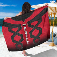 Egypt Flag Emblem Sarong with Red Black Bold Spirit