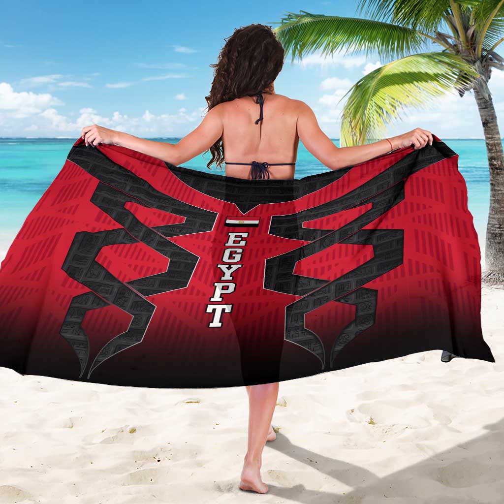 Egypt Flag Emblem Sarong with Red Black Bold Spirit