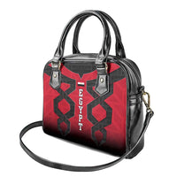 Egypt Flag Emblem Shoulder Handbag with Red Black Bold Spirit